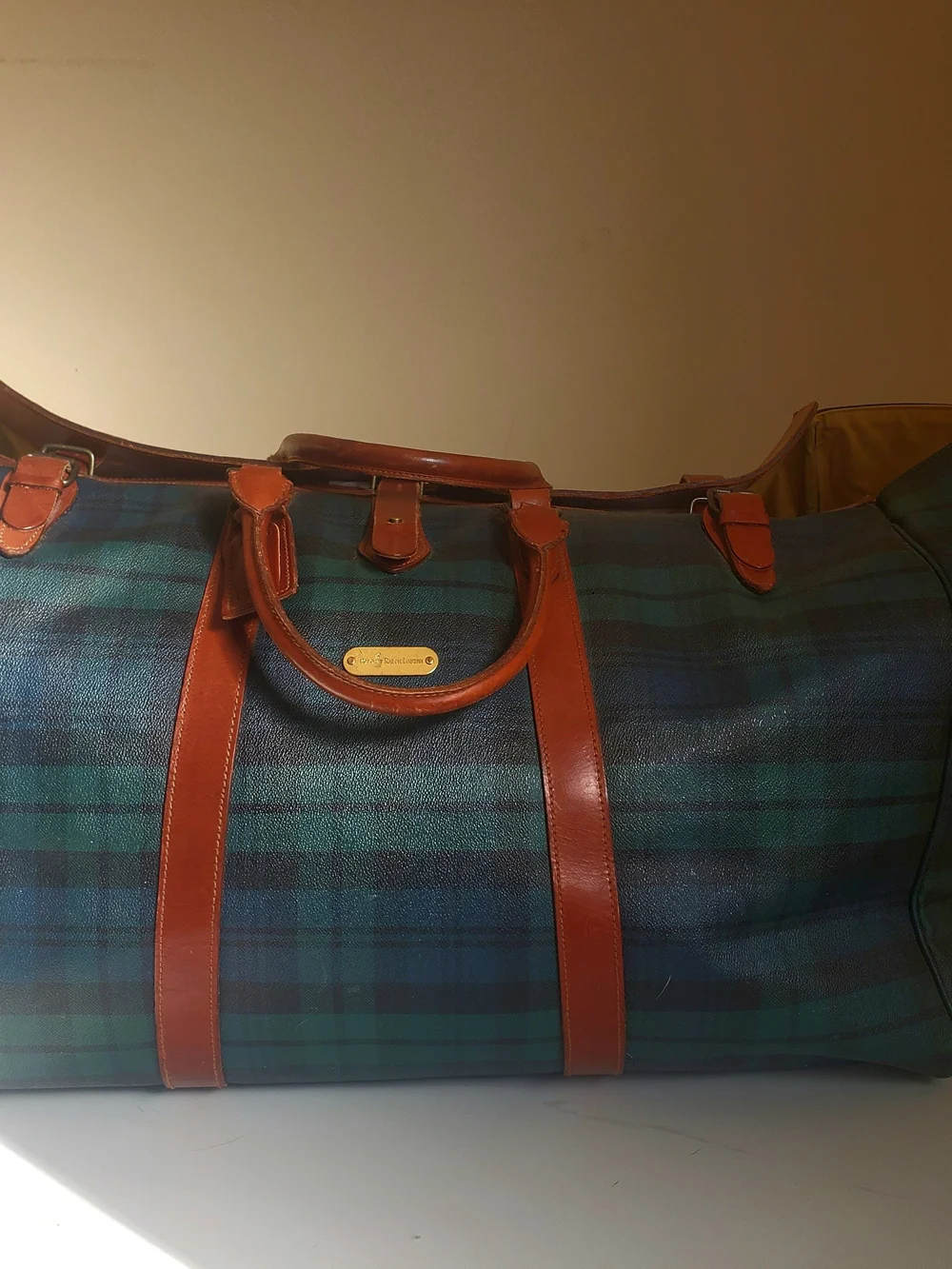 Vintage Polo Ralph Lauren Cult Collector Blackwatch Plaid Week-Away Duffel